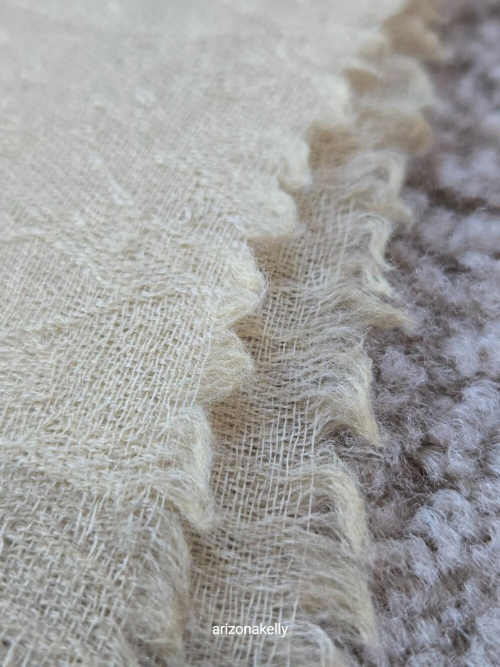 Cashmere Jacquard Scarf Lightweight Woven - Picture 4 of 15